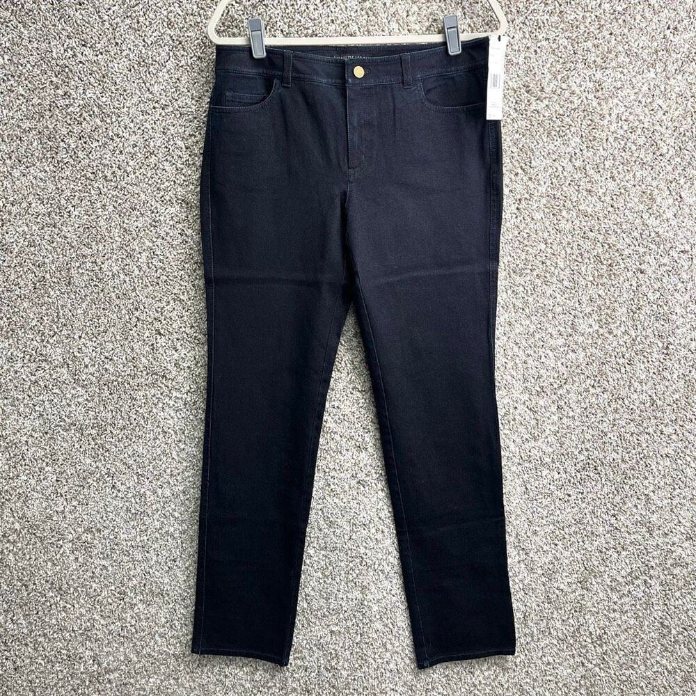 Lafayette 148 Jeans Women's‎ 8 Dark Indigo Blue Dark Wash Denim Skinny NWT